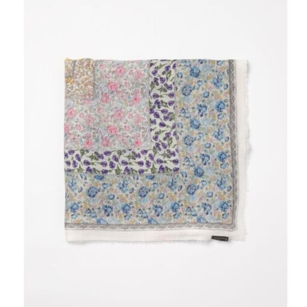Faliero Sarti Floral Patchwork Multicolor Scarf Modal Cashmere